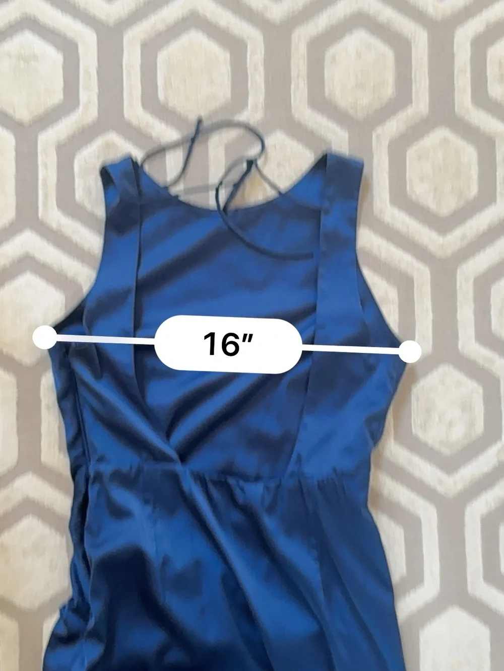 Abercrombie & Fitch Split Knot Draped Skirt Maxi Satin Dress in Navy M NWOT